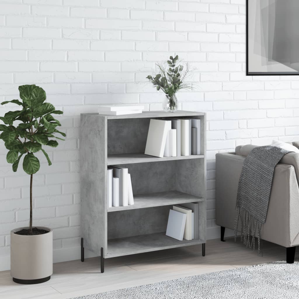Shelf Cabinet Concrete Grey 69.5x32.5x90 cm Engineered Wood