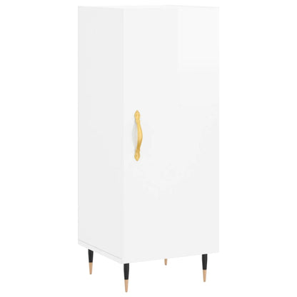 Sideboard High Gloss White 34.5x34x90 cm Engineered Wood