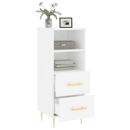 Sideboard White 34.5x34x90 cm Engineered Wood