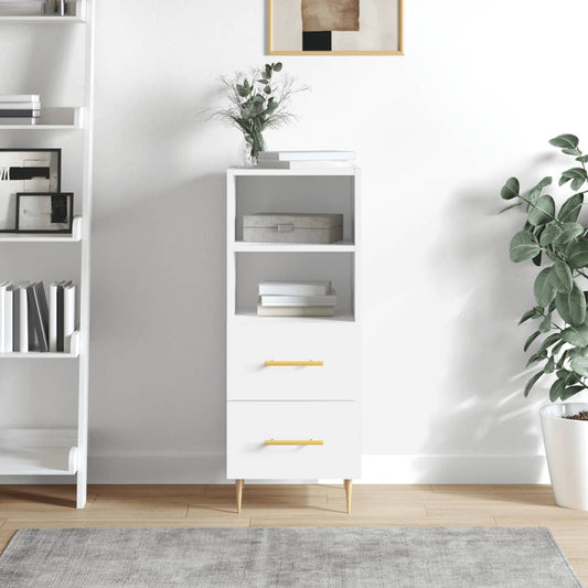 Sideboard White 34.5x34x90 cm Engineered Wood
