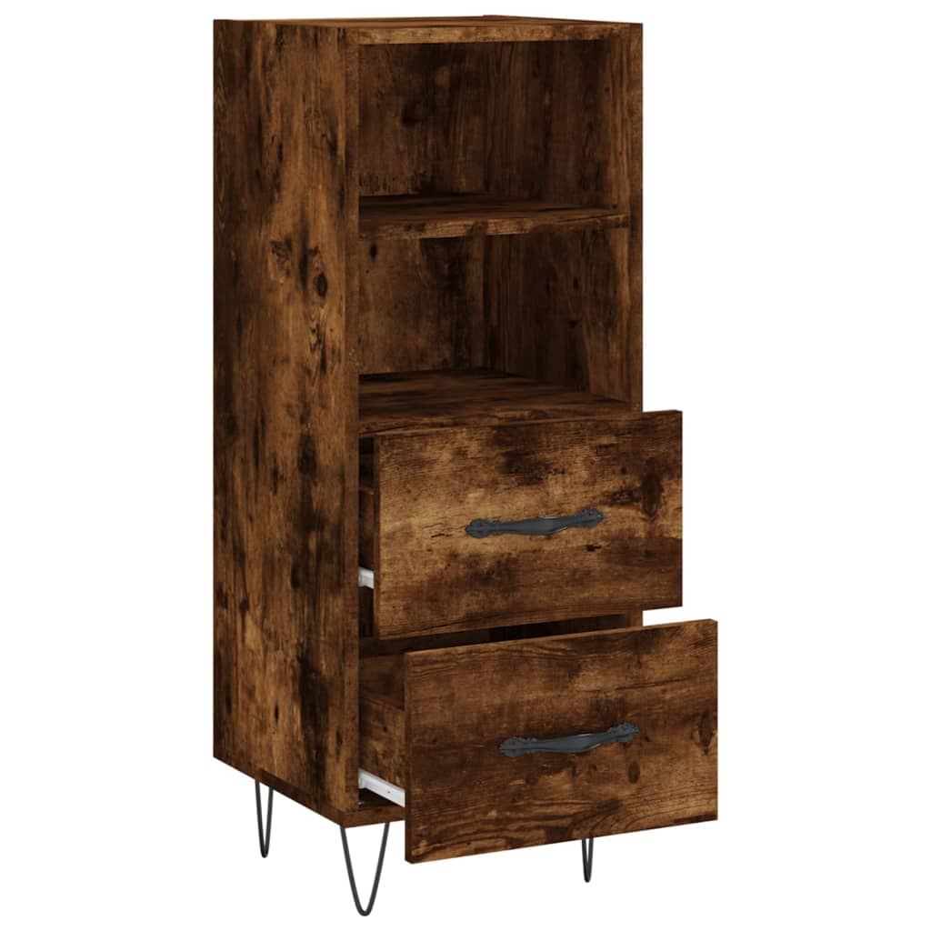 Sideboard Smoked Oak 34.5x34x90 cm Engineered Wood