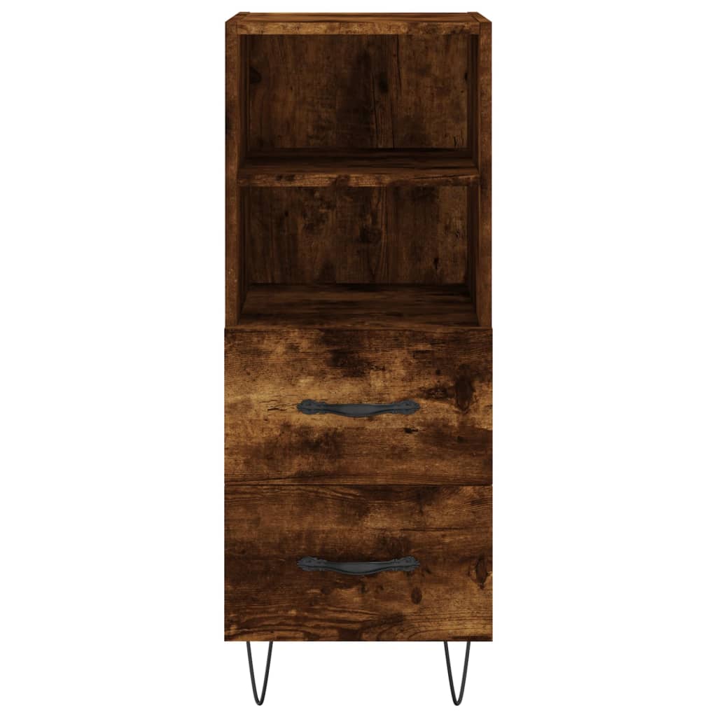 Sideboard Smoked Oak 34.5x34x90 cm Engineered Wood