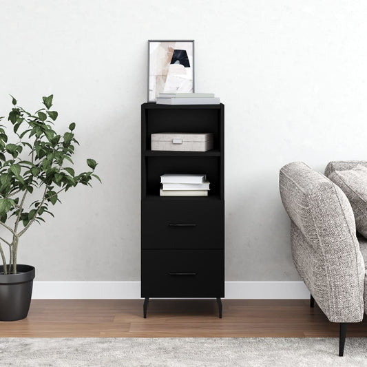 Sideboard Black 34.5x34x90 cm Engineered Wood
