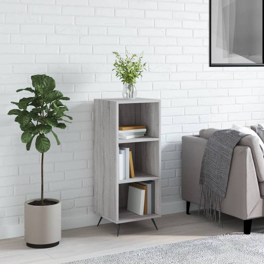 Shelf Cabinet Grey Sonoma 34.5x32.5x90 cm Engineered Wood