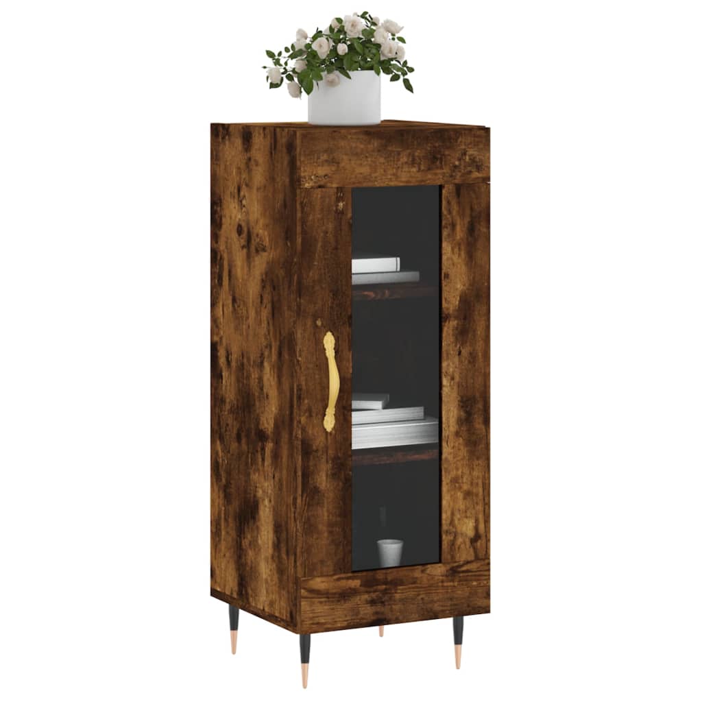Sideboard Smoked Oak 34.5x34x90 cm Engineered Wood