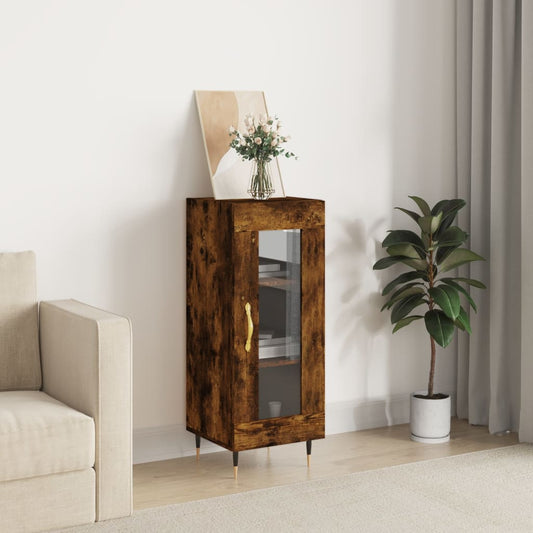 Sideboard Smoked Oak 34.5x34x90 cm Engineered Wood