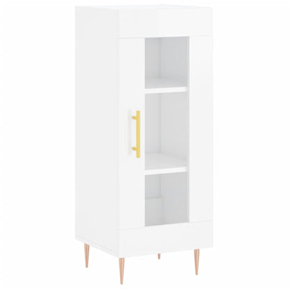 Sideboard High Gloss White 34.5x34x90 cm Engineered Wood