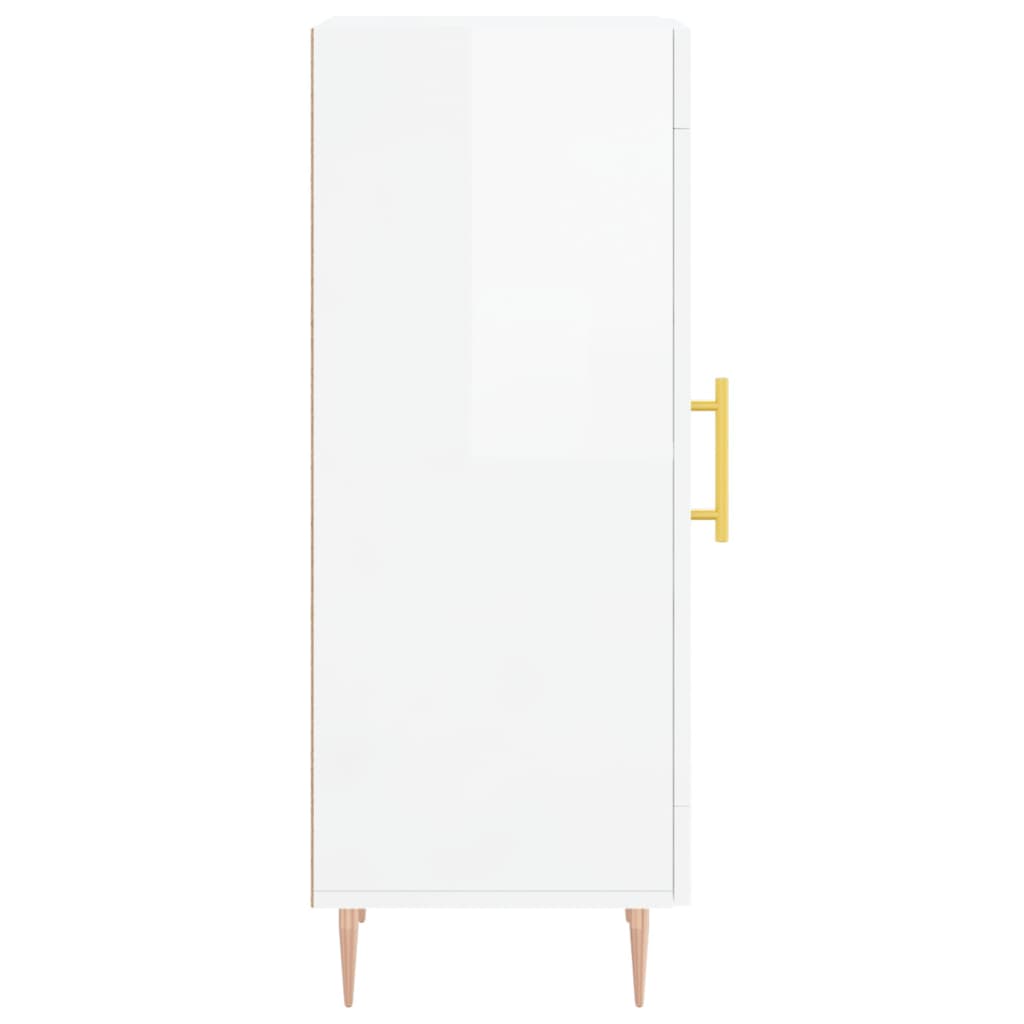 Sideboard High Gloss White 34.5x34x90 cm Engineered Wood