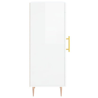 Sideboard High Gloss White 34.5x34x90 cm Engineered Wood