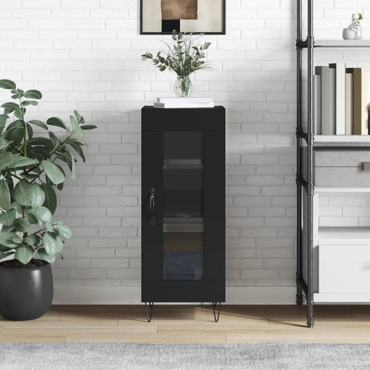 Sideboard Black 34.5x34x90 cm Engineered Wood