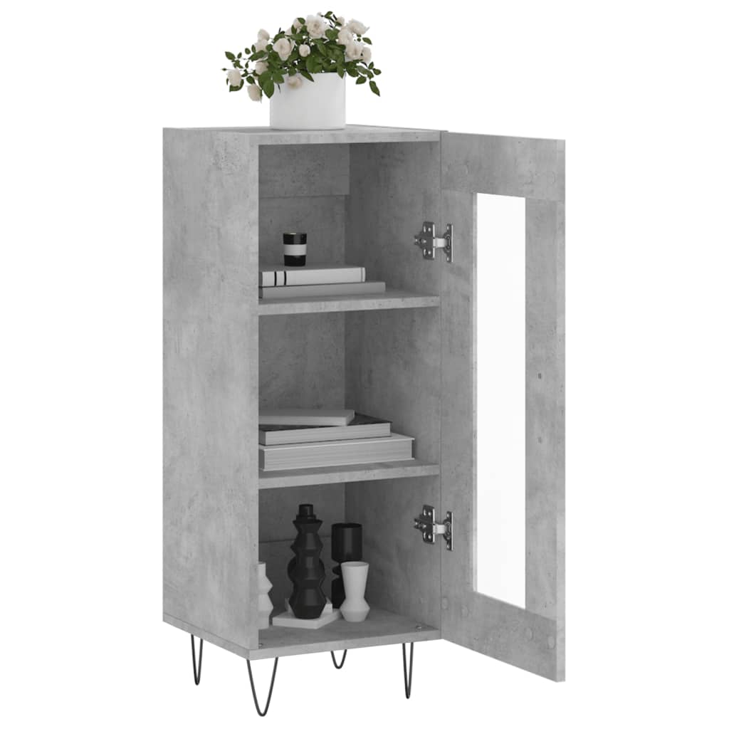 Sideboard Concrete Grey 34.5x34x90 cm Engineered Wood
