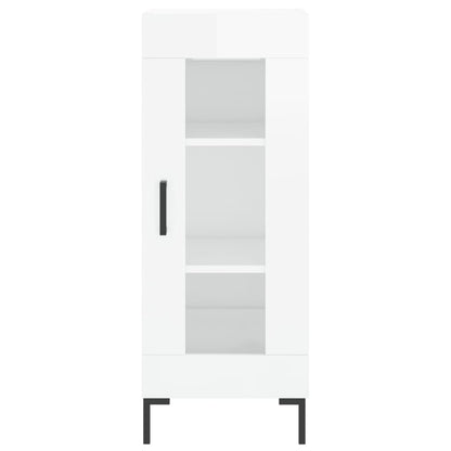 Sideboard High Gloss White 34.5x34x90 cm Engineered Wood