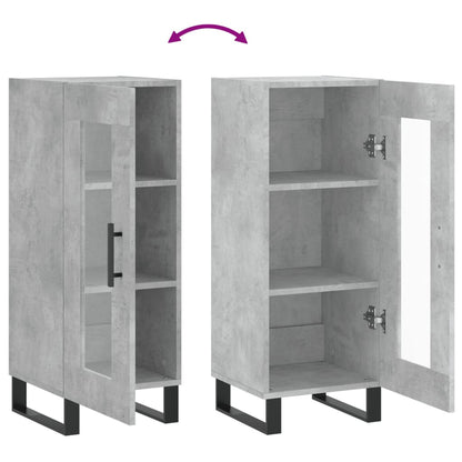 Sideboard Concrete Grey 34.5x34x90 cm Engineered Wood