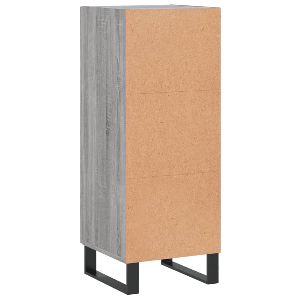 Sideboard Grey Sonoma 34.5x34x90 cm Engineered Wood