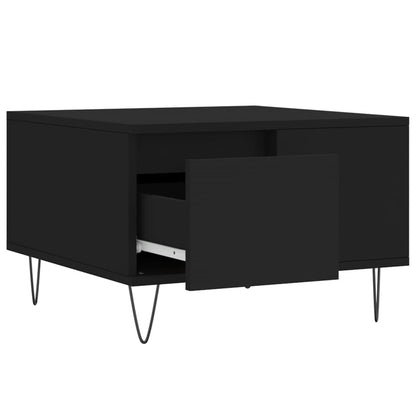 Coffee Table Black 55x55x36.5 cm Engineered Wood