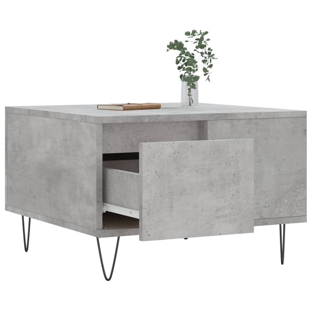 Coffee Table Concrete Grey 55x55x36.5 cm Engineered Wood