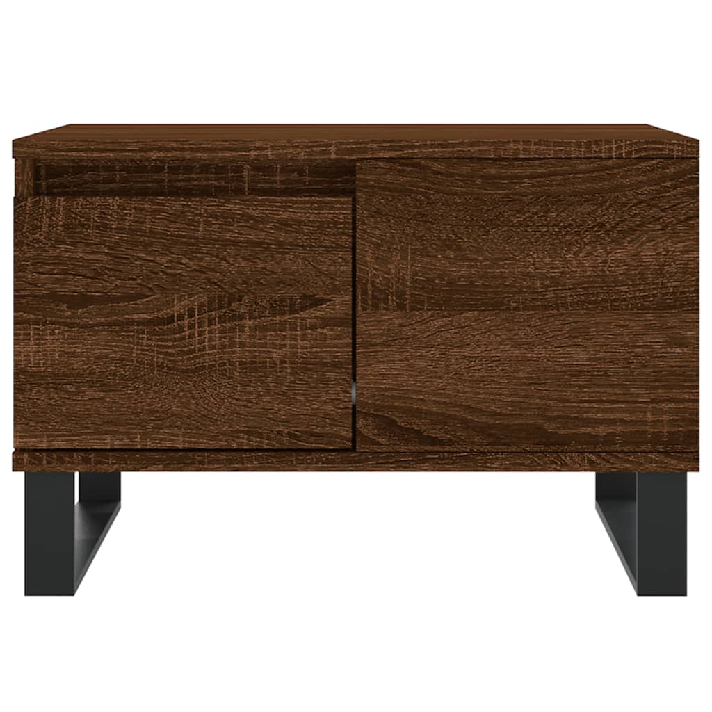 Coffee Table Brown Oak 55x55x36.5 cm Engineered Wood