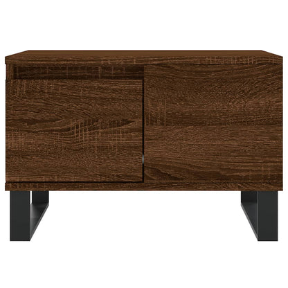 Coffee Table Brown Oak 55x55x36.5 cm Engineered Wood