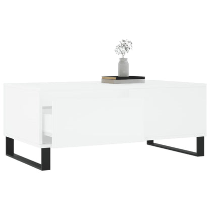 Coffee Table White 90x50x36.5 cm Engineered Wood