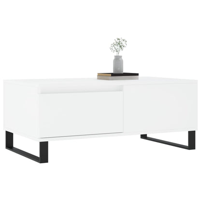 Coffee Table White 90x50x36.5 cm Engineered Wood