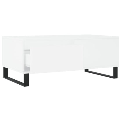 Coffee Table White 90x50x36.5 cm Engineered Wood