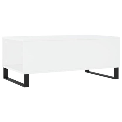 Coffee Table White 90x50x36.5 cm Engineered Wood