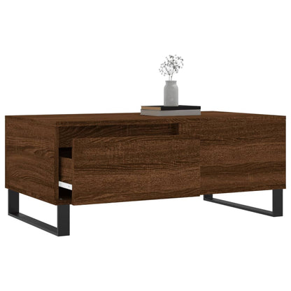 Coffee Table Brown Oak 90x50x36.5 cm Engineered Wood
