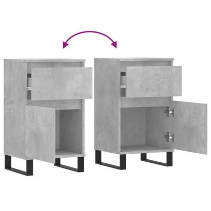 Sideboards 2 pcs Concrete Grey 40x35x70 cm Engineered Wood