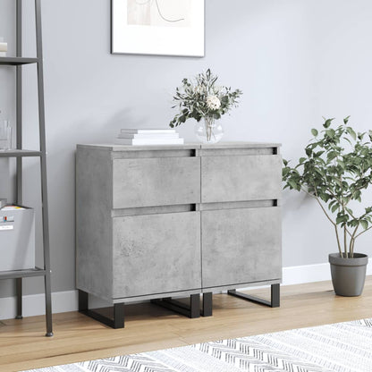 Sideboards 2 pcs Concrete Grey 40x35x70 cm Engineered Wood