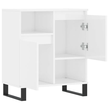 Sideboard High Gloss White 60x35x70 cm Engineered Wood