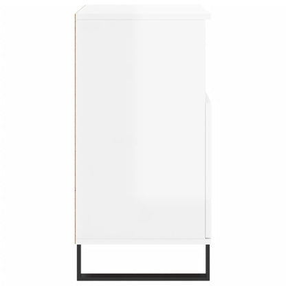 Sideboard High Gloss White 60x35x70 cm Engineered Wood