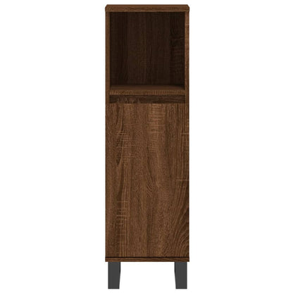 Bathroom Cabinet Brown Oak 30x30x100 cm Engineered Wood
