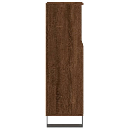 Bathroom Cabinet Brown Oak 30x30x100 cm Engineered Wood