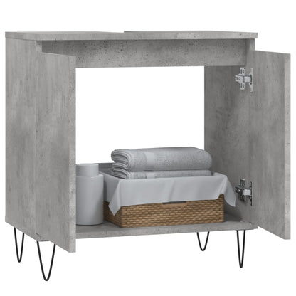 Bathroom Cabinet Concrete Grey 58x33x60 cm Engineered Wood