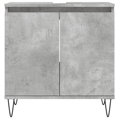 Bathroom Cabinet Concrete Grey 58x33x60 cm Engineered Wood