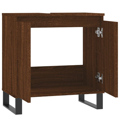 Bathroom Cabinet Brown Oak 58x33x60 cm Engineered Wood