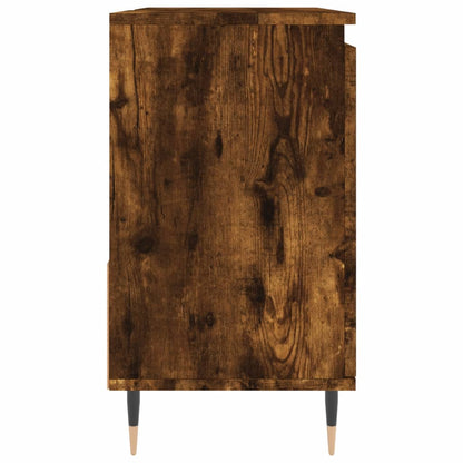 Bathroom Cabinet Smoked Oak 65x33x60 cm Engineered Wood