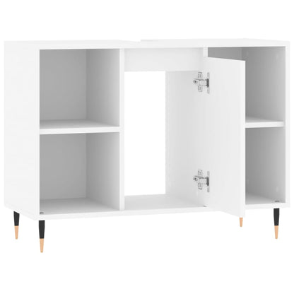 Bathroom Cabinet White 80x33x60 cm Engineered Wood