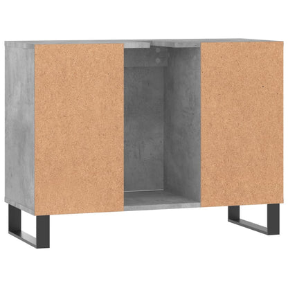 Bathroom Cabinet Concrete Grey 80x33x60 cm Engineered Wood