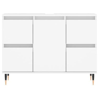 Bathroom Cabinet White 80x33x60 cm Engineered Wood