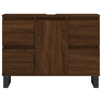 Bathroom Cabinet Brown Oak 80x33x60 cm Engineered Wood