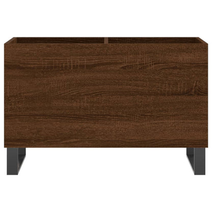 Record Cabinet Brown Oak 74.5x38x48 cm Engineered Wood