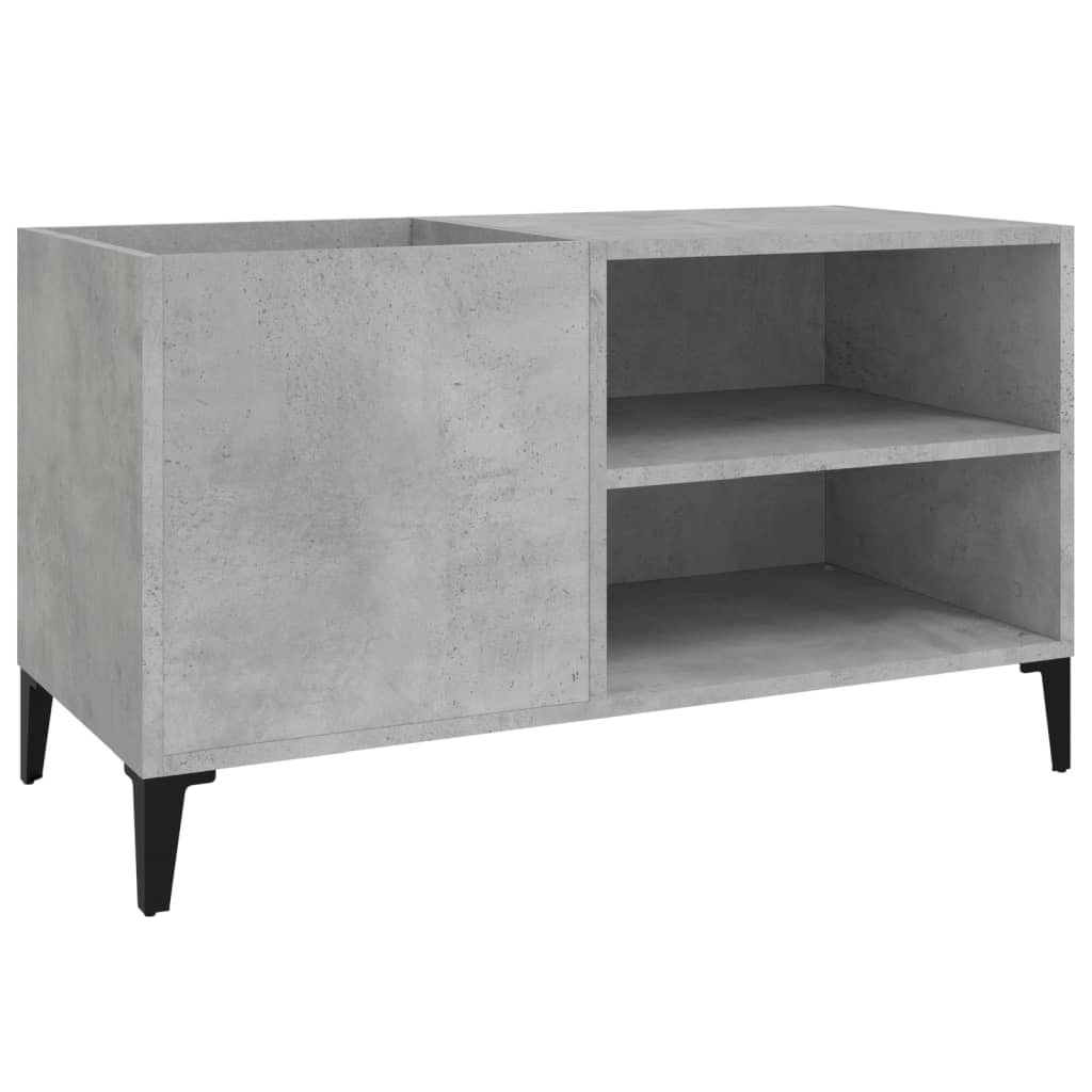 Record Cabinet Concrete Grey 84.5x38x48 cm Engineered Wood