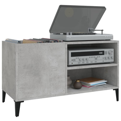 Record Cabinet Concrete Grey 84.5x38x48 cm Engineered Wood