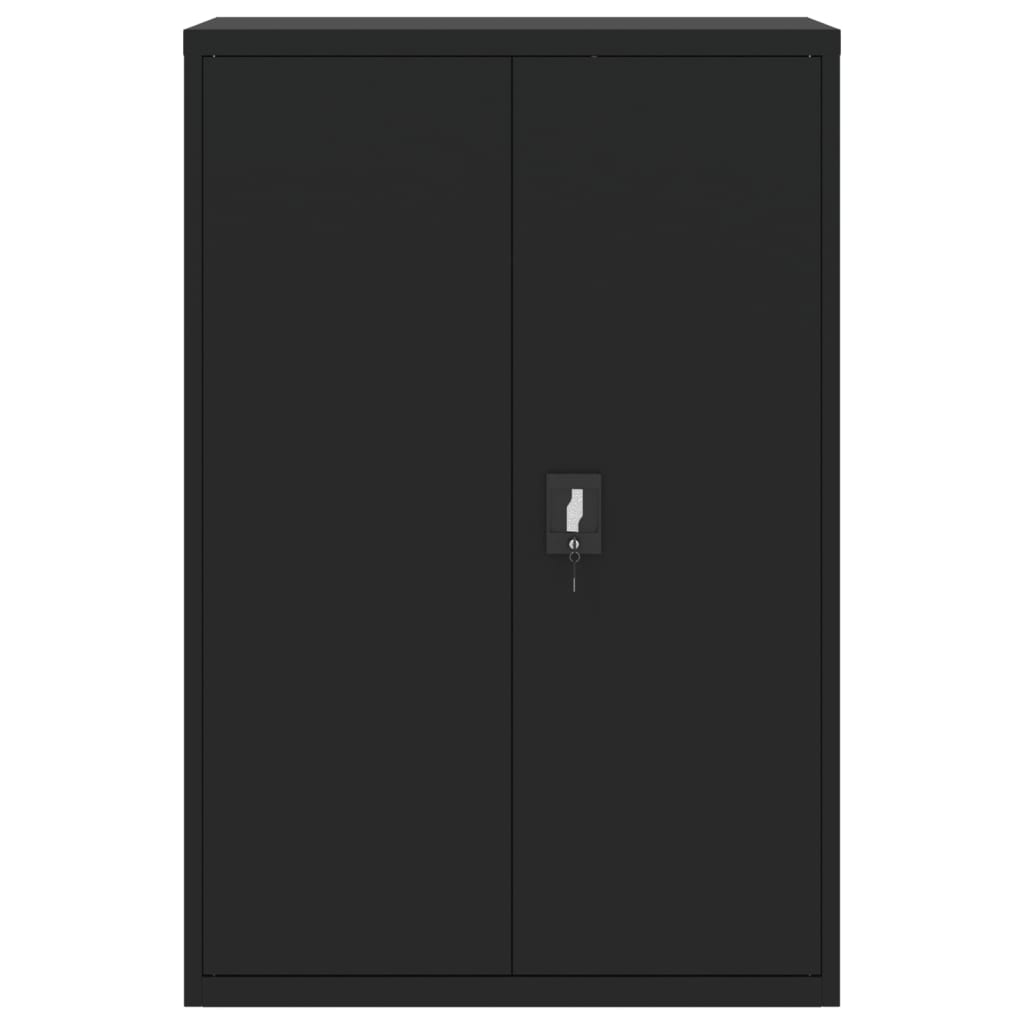 File Cabinet Black 90x40x140 cm Steel