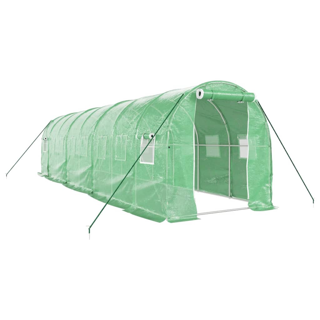 Greenhouse with Steel Frame Green 16 m² 8x2x2 m