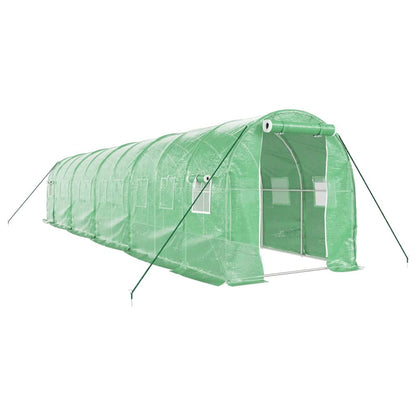 Greenhouse with Steel Frame Green 20 m² 10x2x2 m