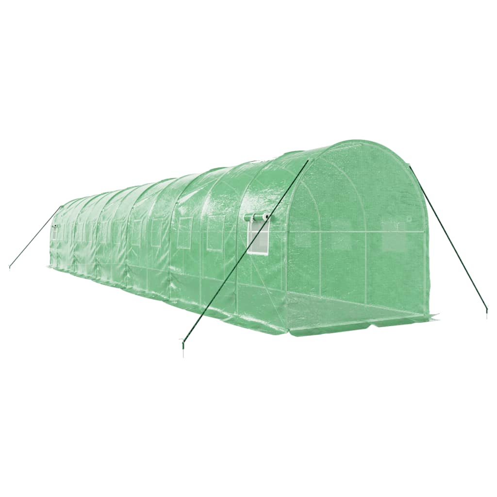 Greenhouse with Steel Frame Green 24 m² 12x2x2 m