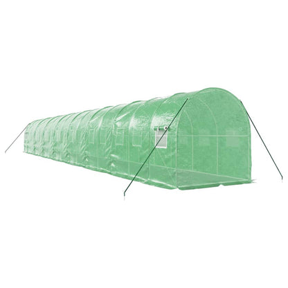 Greenhouse with Steel Frame Green 32 m² 16x2x2 m