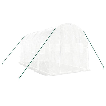 Greenhouse with Steel Frame White 8 m² 4x2x2 m